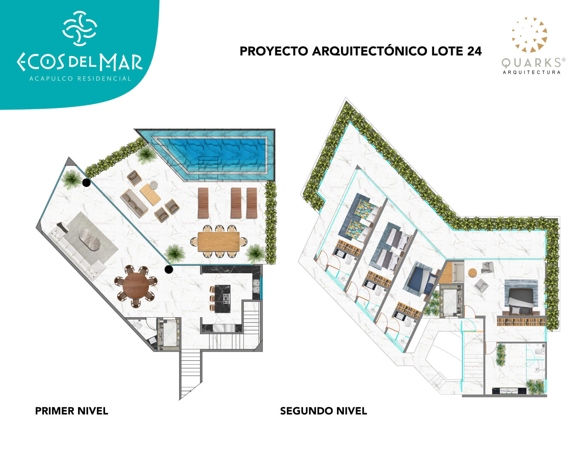 Ecos del Mar | Lotes residenciales colindantes con el mar en la bahía de Pichilingue Diamante en Acapulco