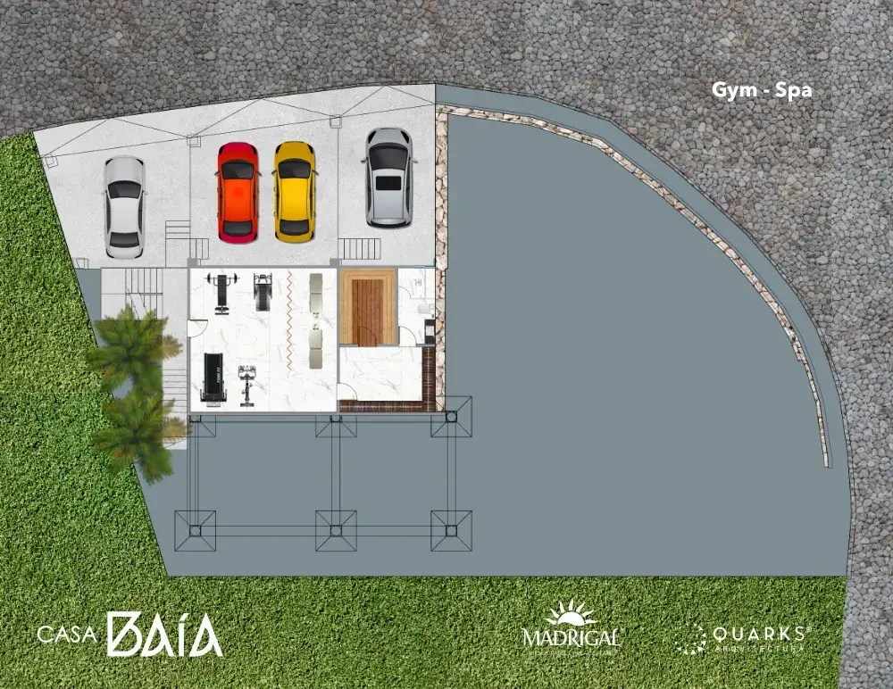 Land with Villa BAIA Project for construction a few steps from the Club de Mar de Marina