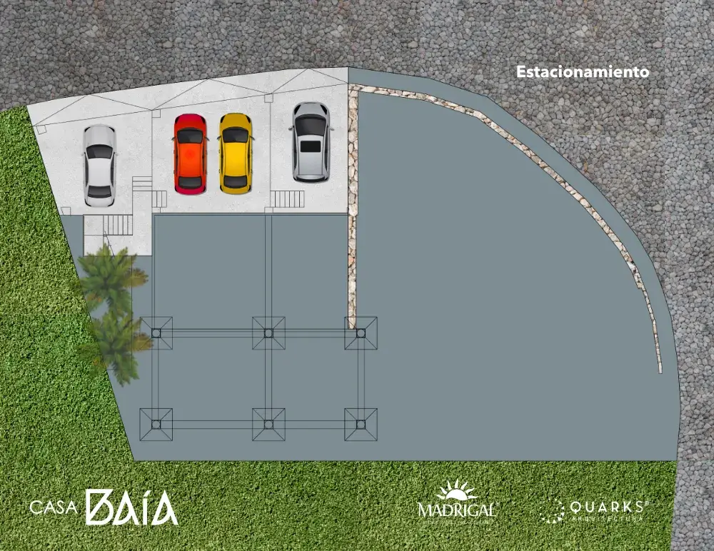 Land with Villa BAIA Project for construction a few steps from the Club de Mar de Marina