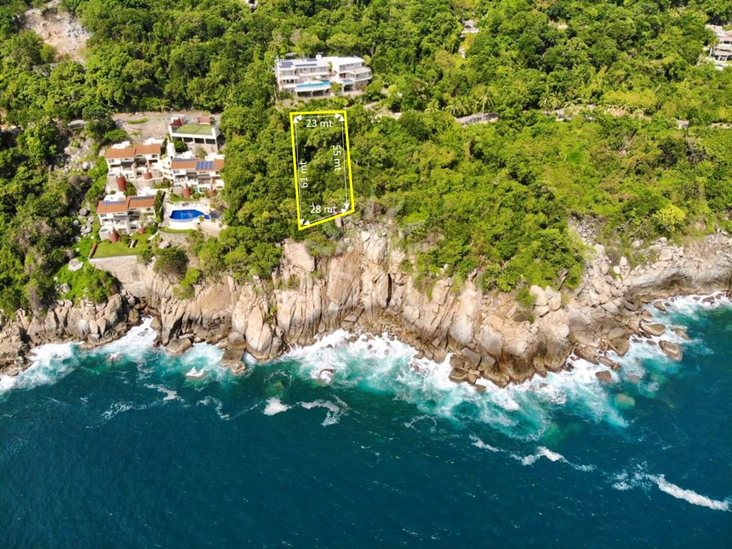 Lote en venta en Brisas Marques en Acapulco, frente al mar de 1540.46 m2