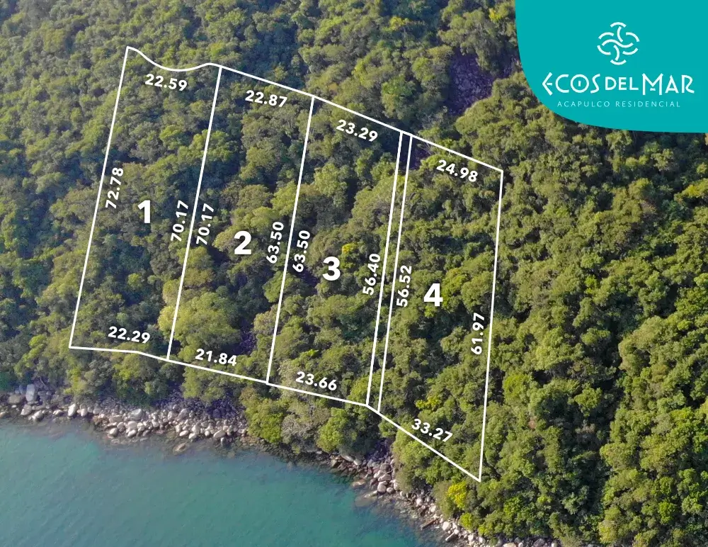 Ecos del Mar | Residential lots adjacent to the sea in the Pichilingue Diamante bay in Acapulco