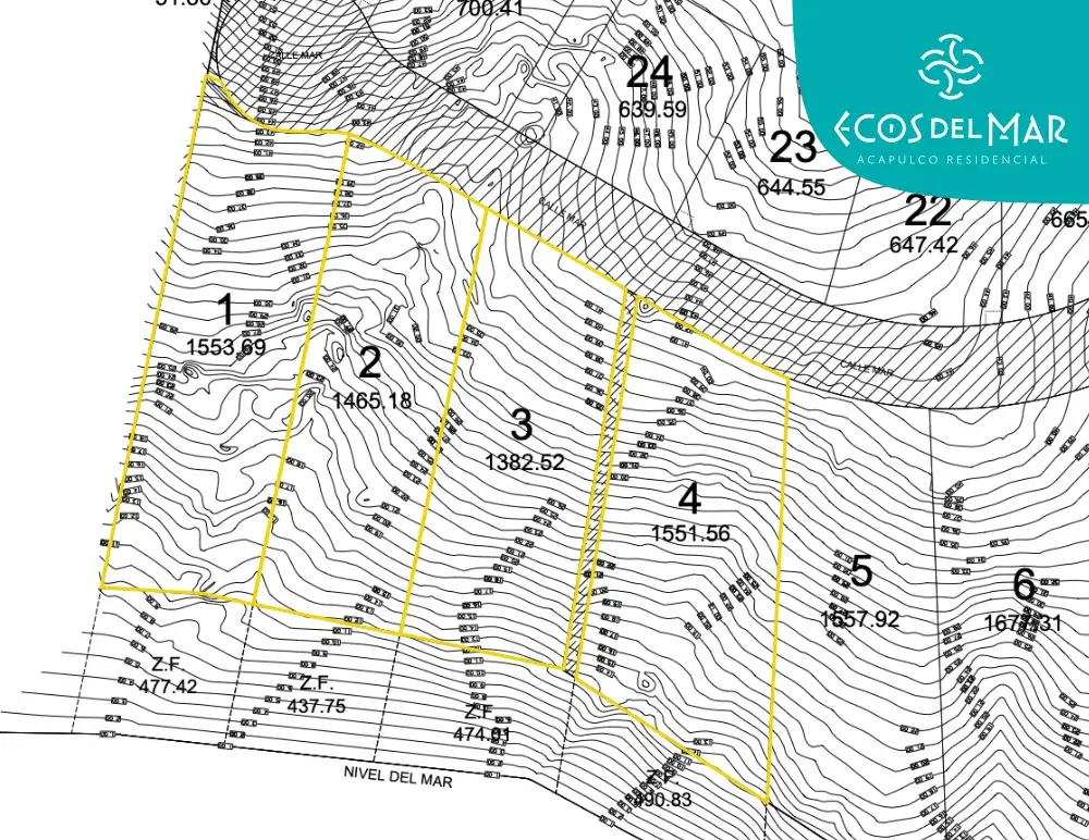 Ecos del Mar | Residential lots adjacent to the sea in the Pichilingue Diamante bay in Acapulco