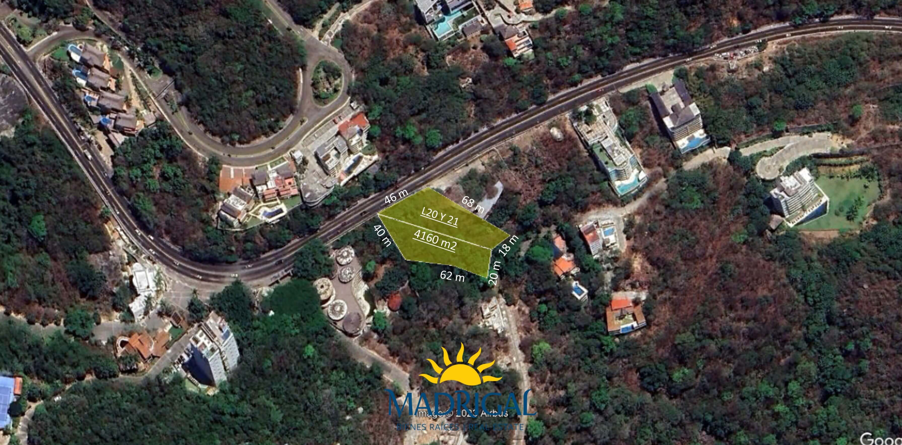 Lot for sale of 4160 m2 on Escénica with views of Playa Diamante