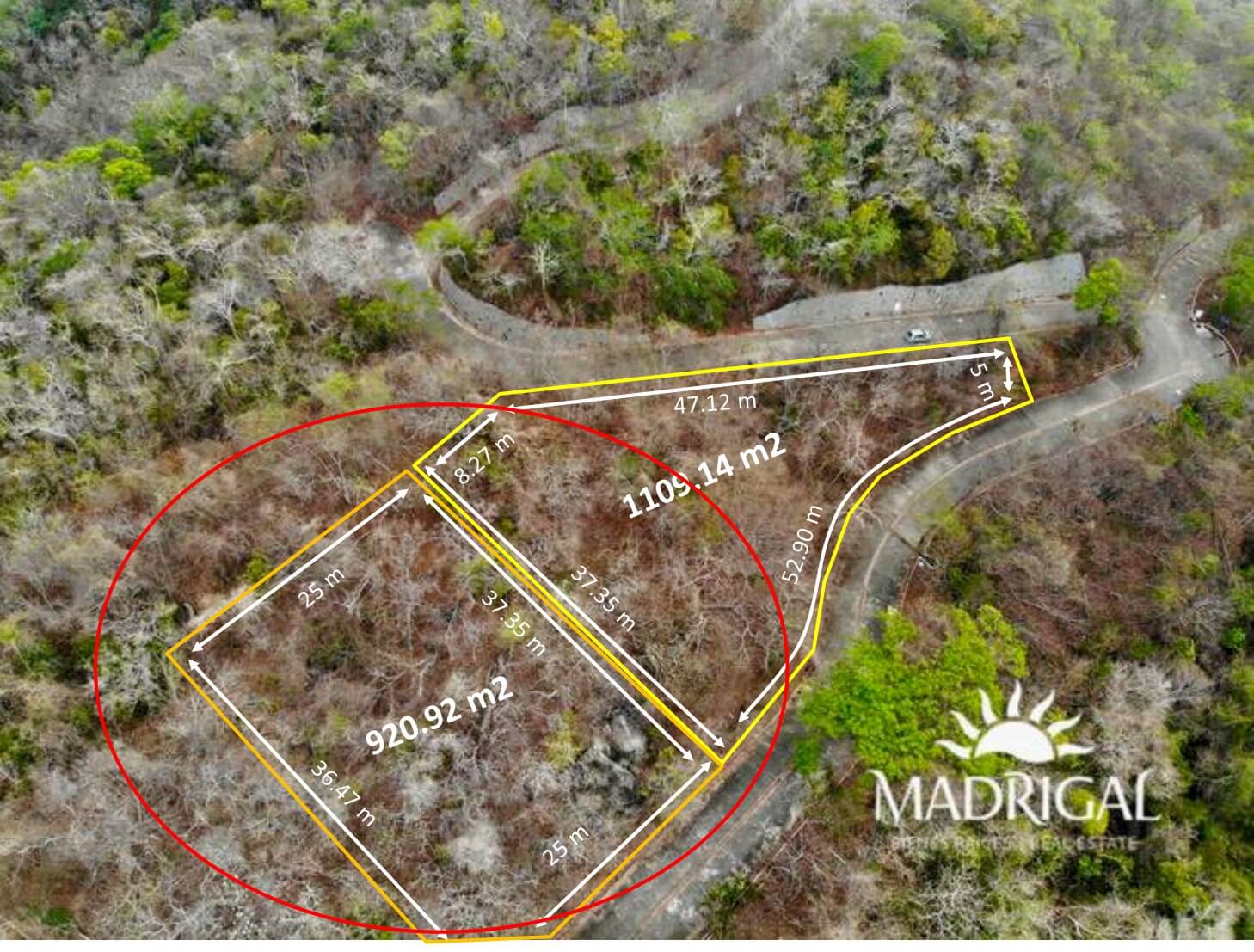 Land for sale in the Fracc Brisas Marques Ridge section of 920.92 m2