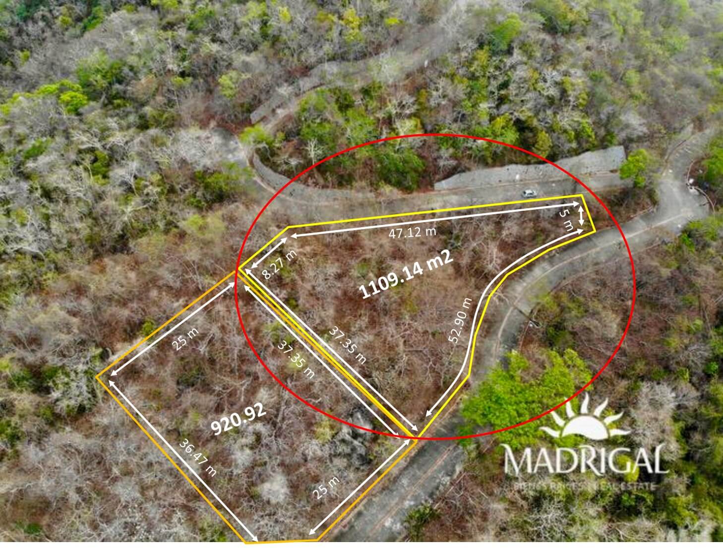 Land for sale in Fracc Brisas Marques Ridge section of 1109.14 m2