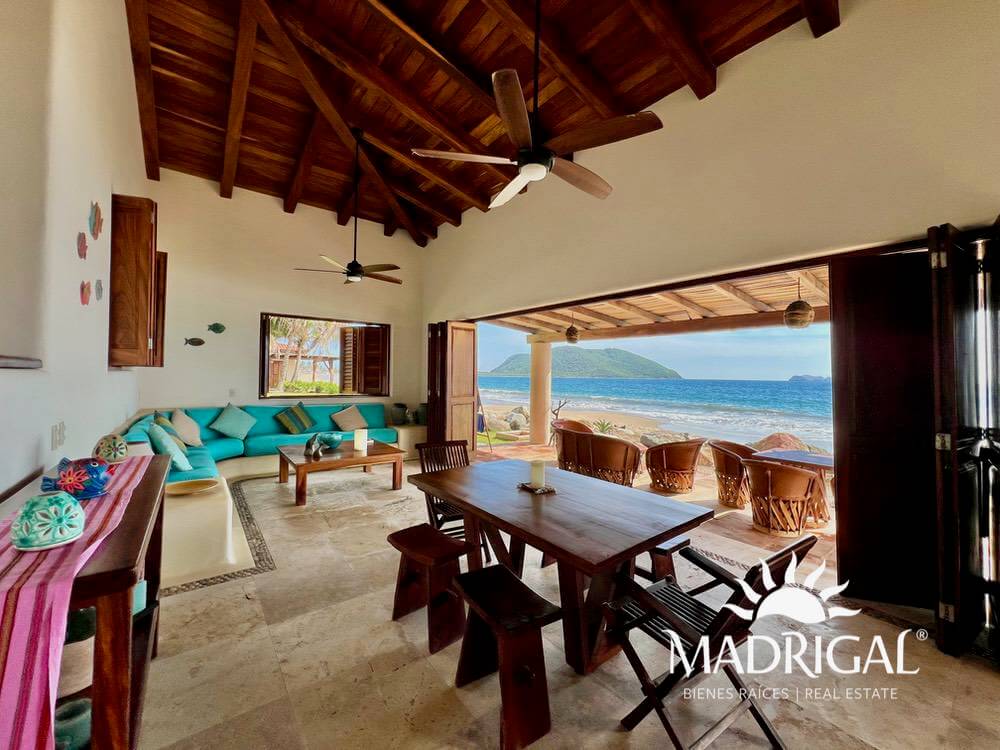 Villas Solecito, beachfront villa for sale in Playa Blanca, Zihuatanejo.