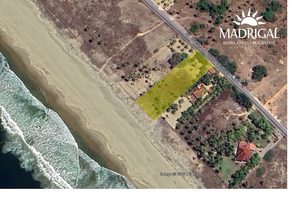 Oceanfront lot for sale, 3885 m2, Playa Blanca, Zihuatanejo