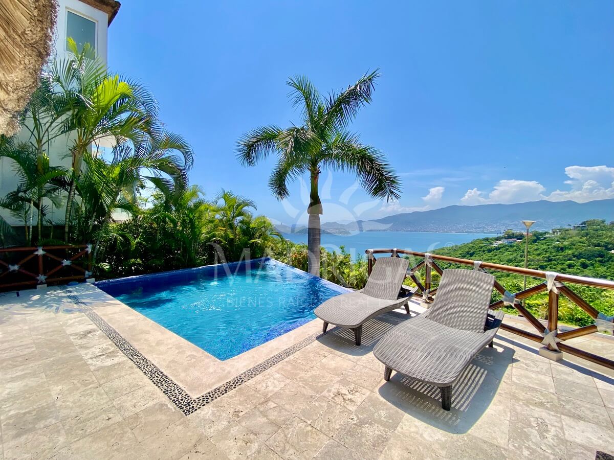 Villa en ventas en Condominio Palmetto con vista a la Bahía de Acapulco