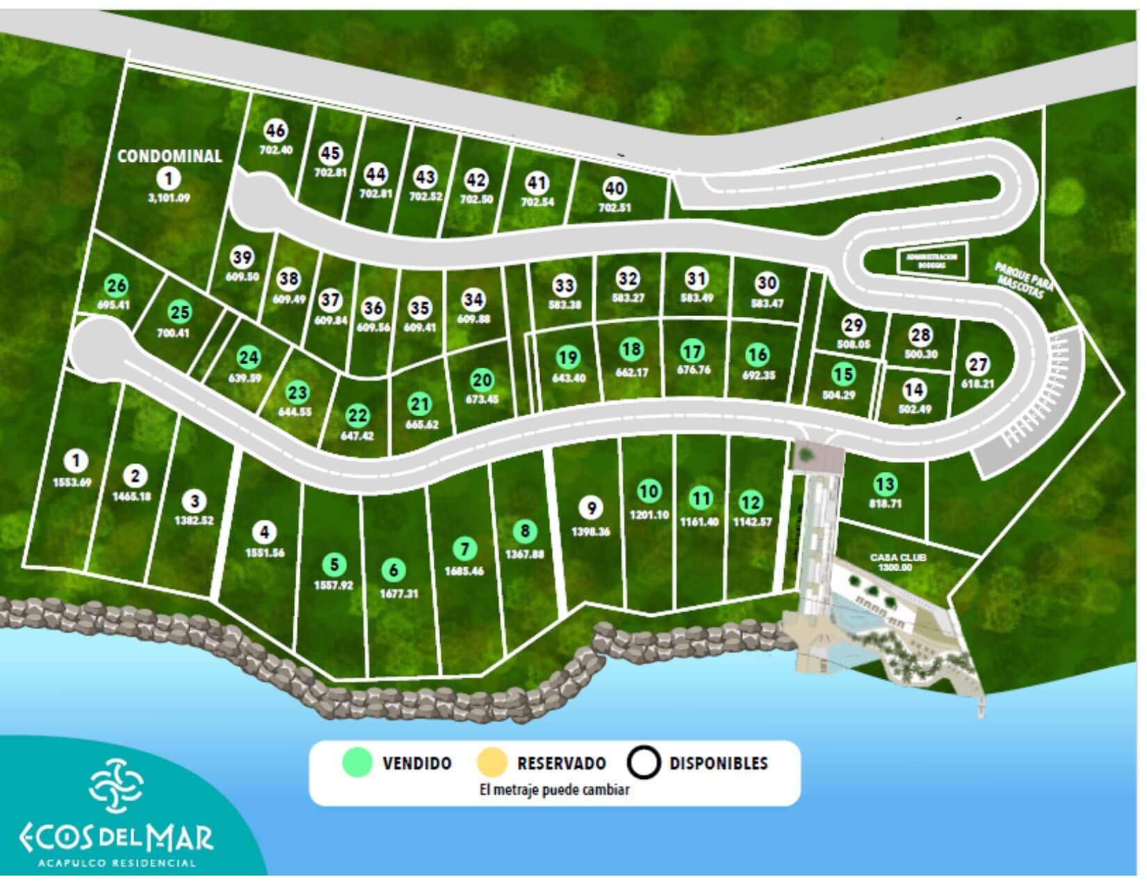 Ecos del Mar | | Residential lots for sale facing the Pichilingue Diamante bay in Acapulco