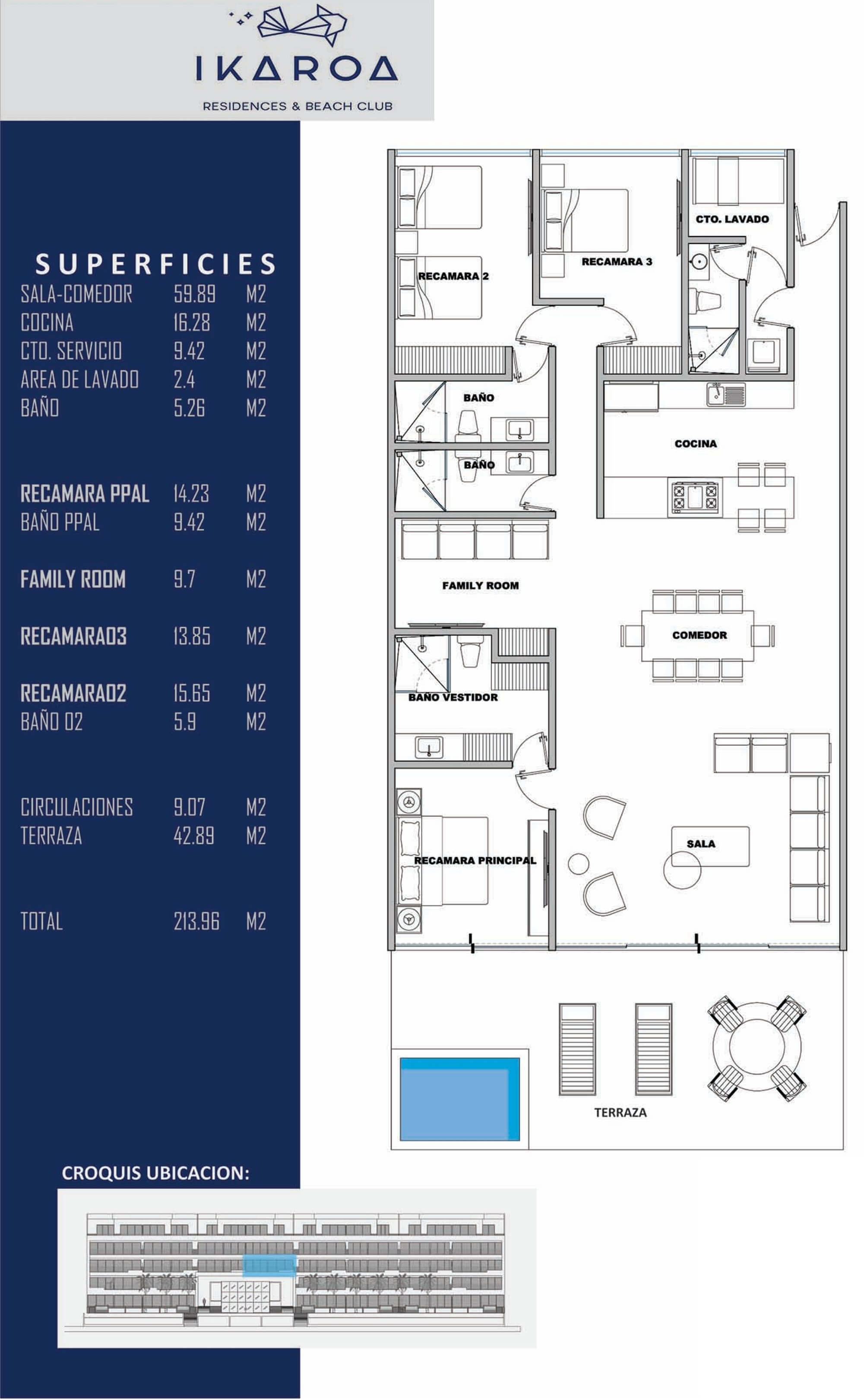 Ikaroa | Three-bedroom beachfront apartment for sale