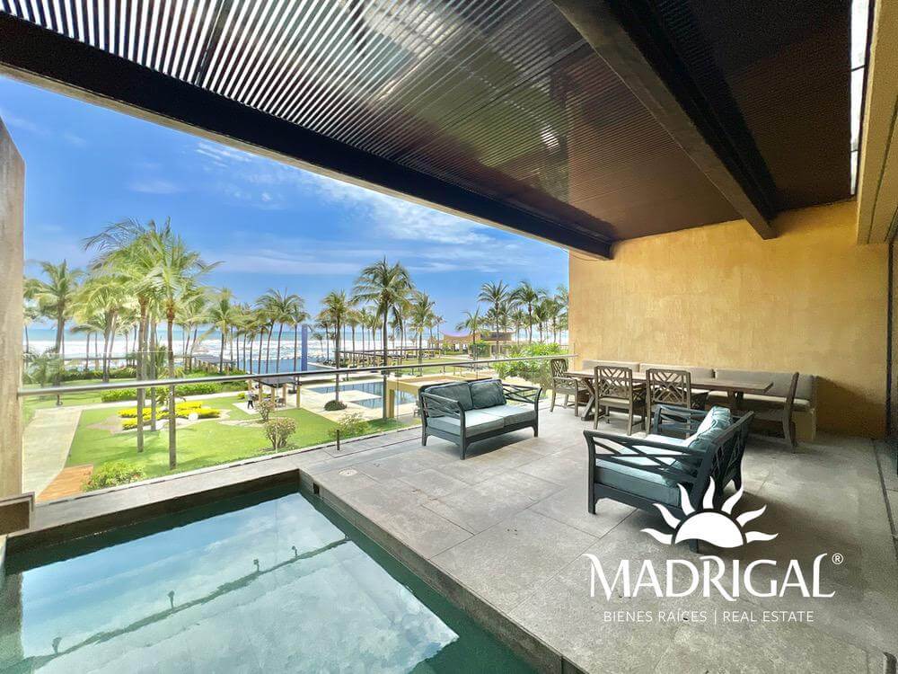 El Palmar Tres Vidas | Departamento en venta en Torre Baru de cuatro recámaras frente al mar